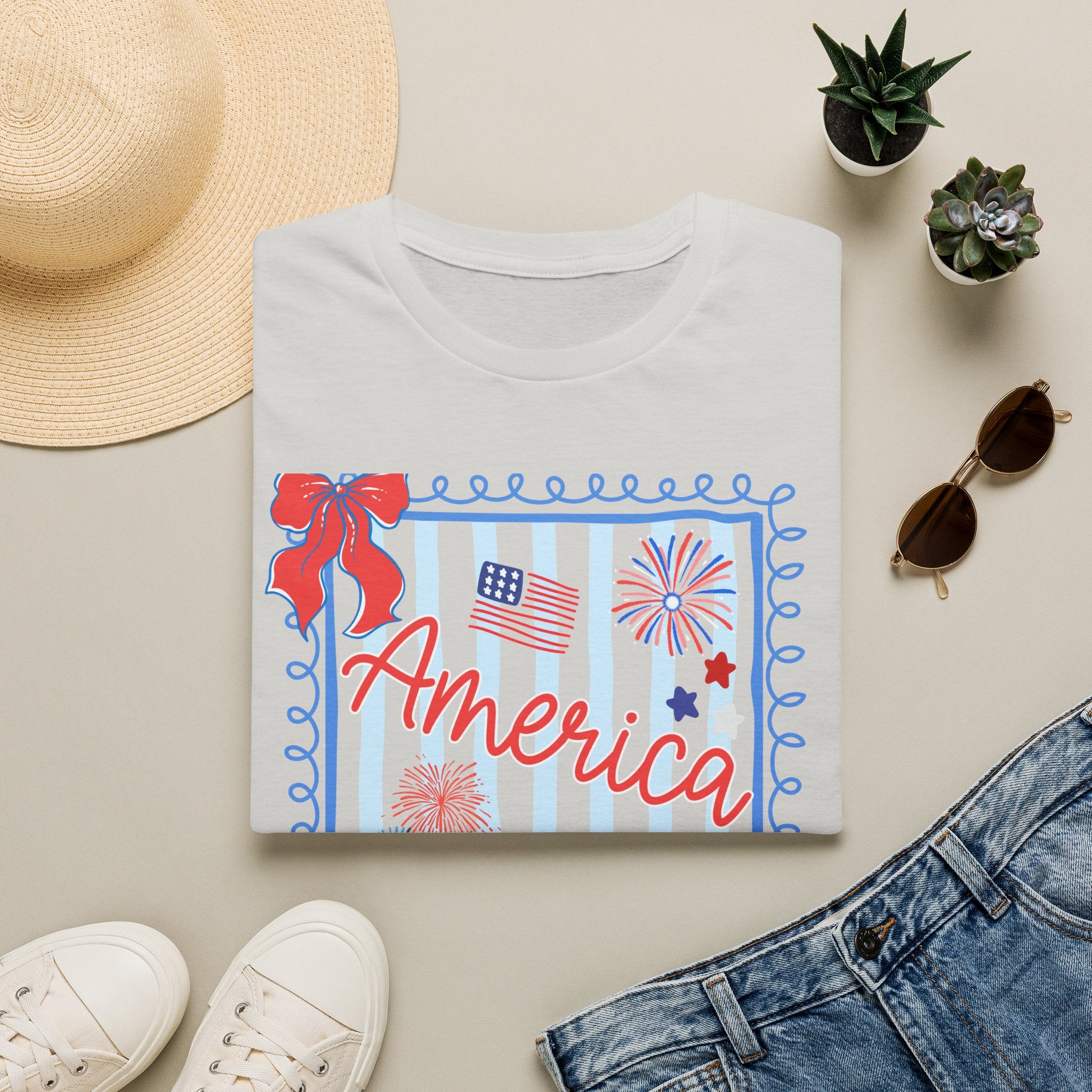 Patriotic Statue of Liberty Graphic Tee
