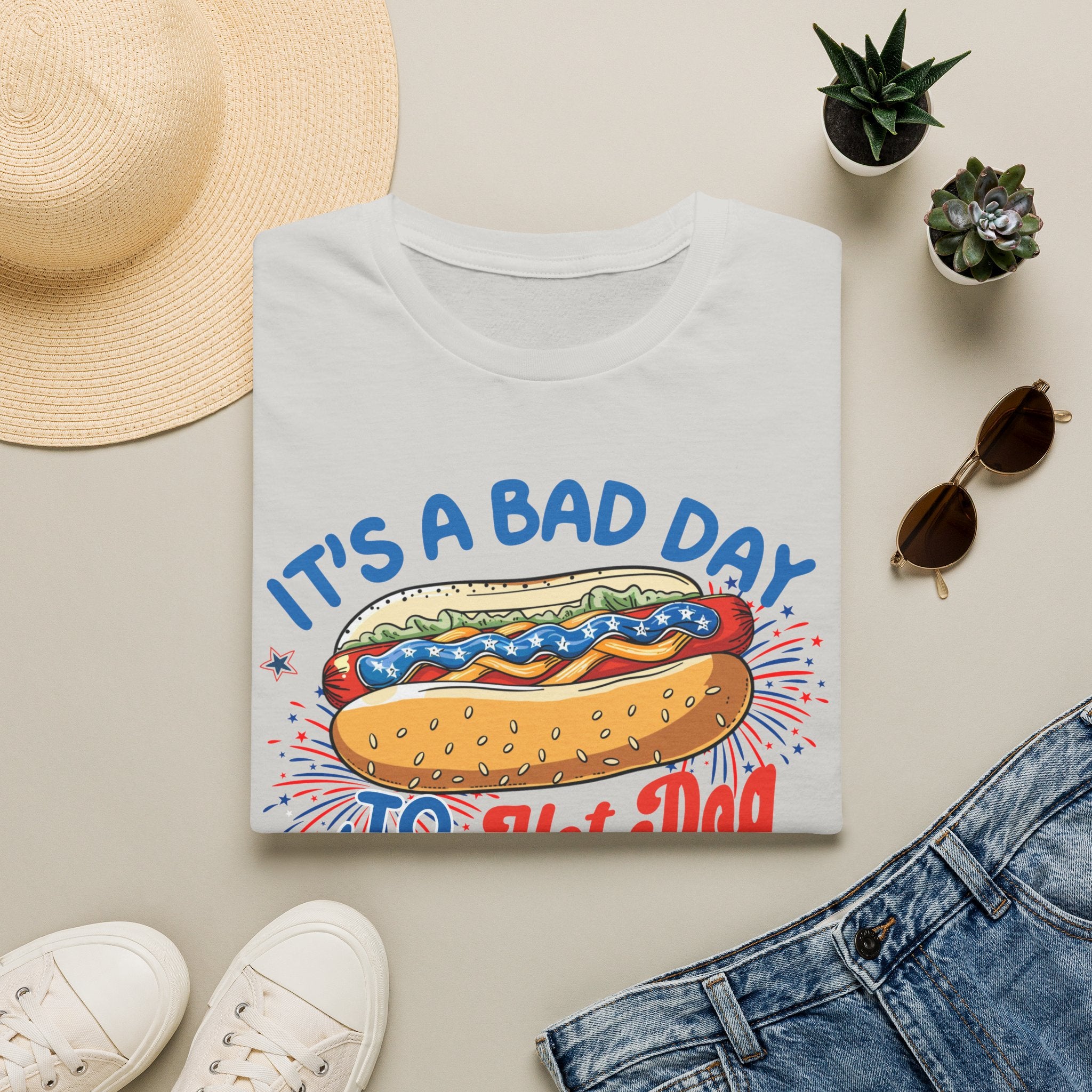 Hot Dog 4th of July Graphic Tee