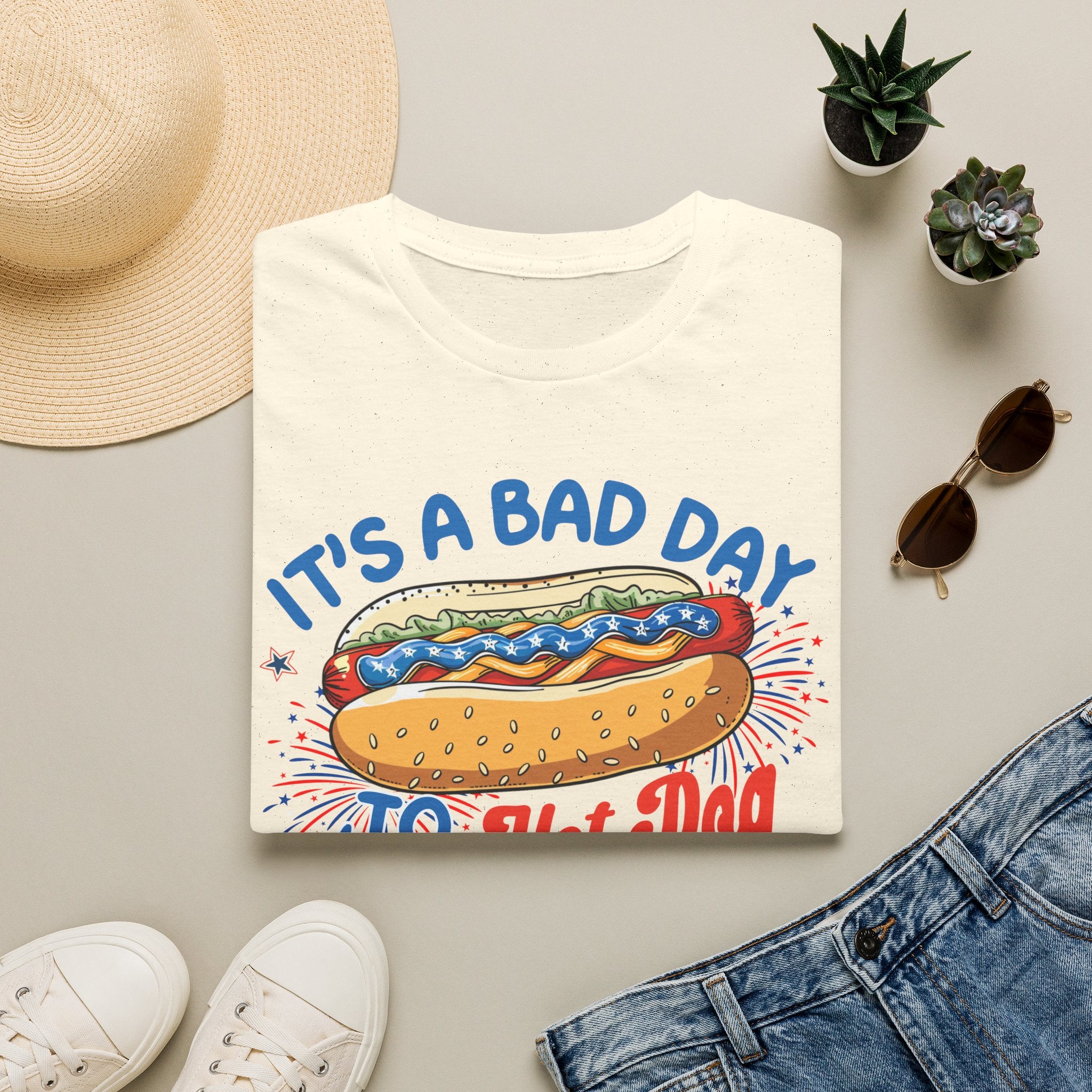 Hot Dog 4th of July Graphic Tee