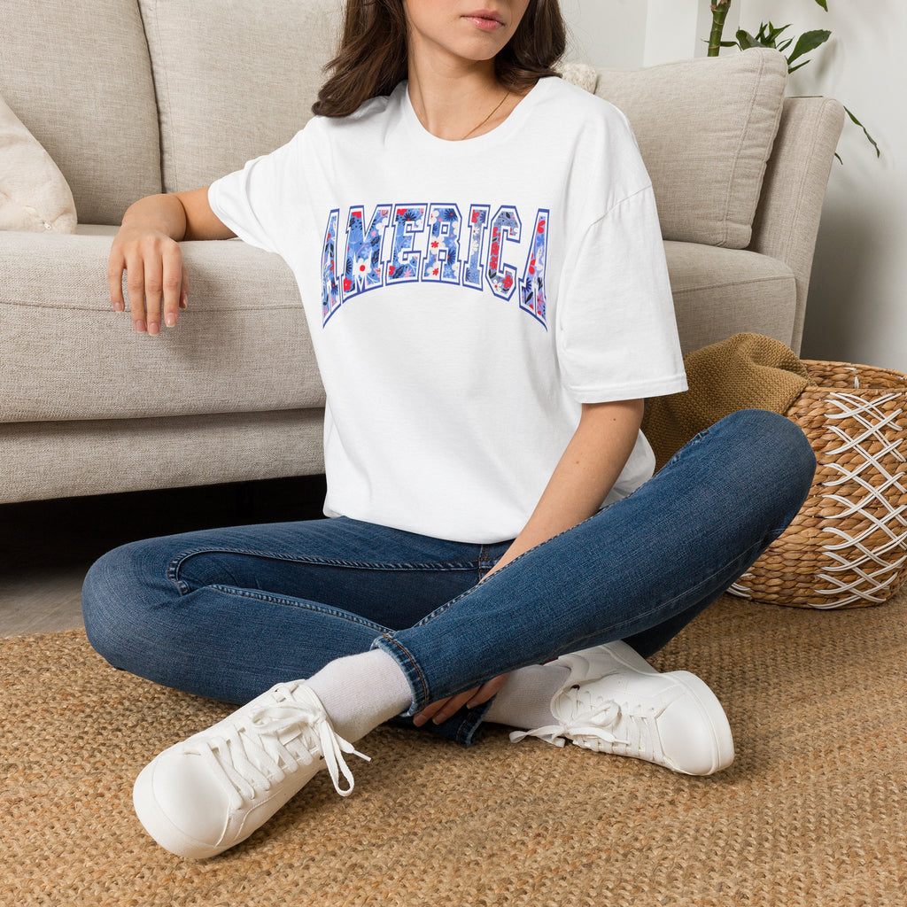American Floral 4th of July Tee