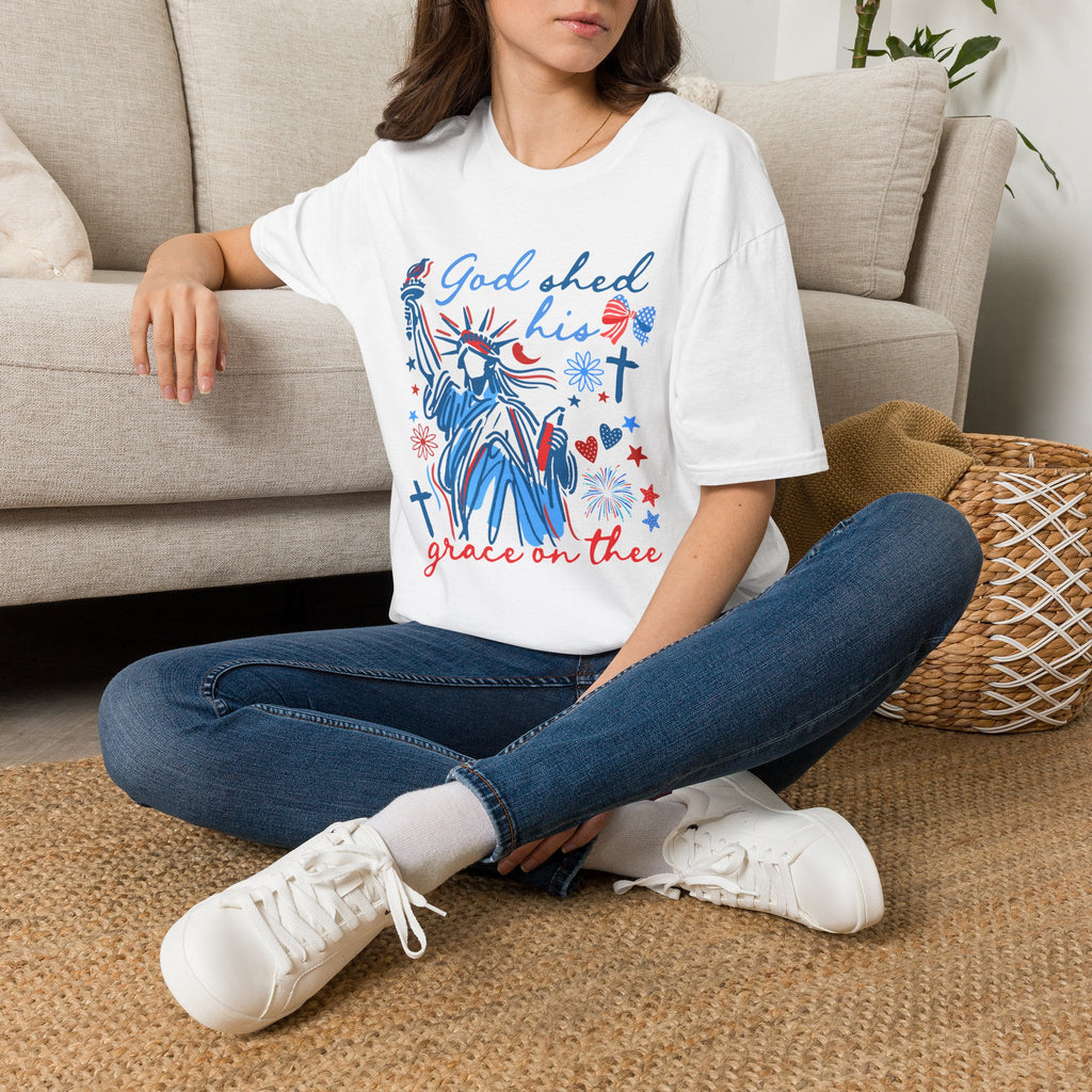 Patriotic Statue of Liberty Graphic Tee