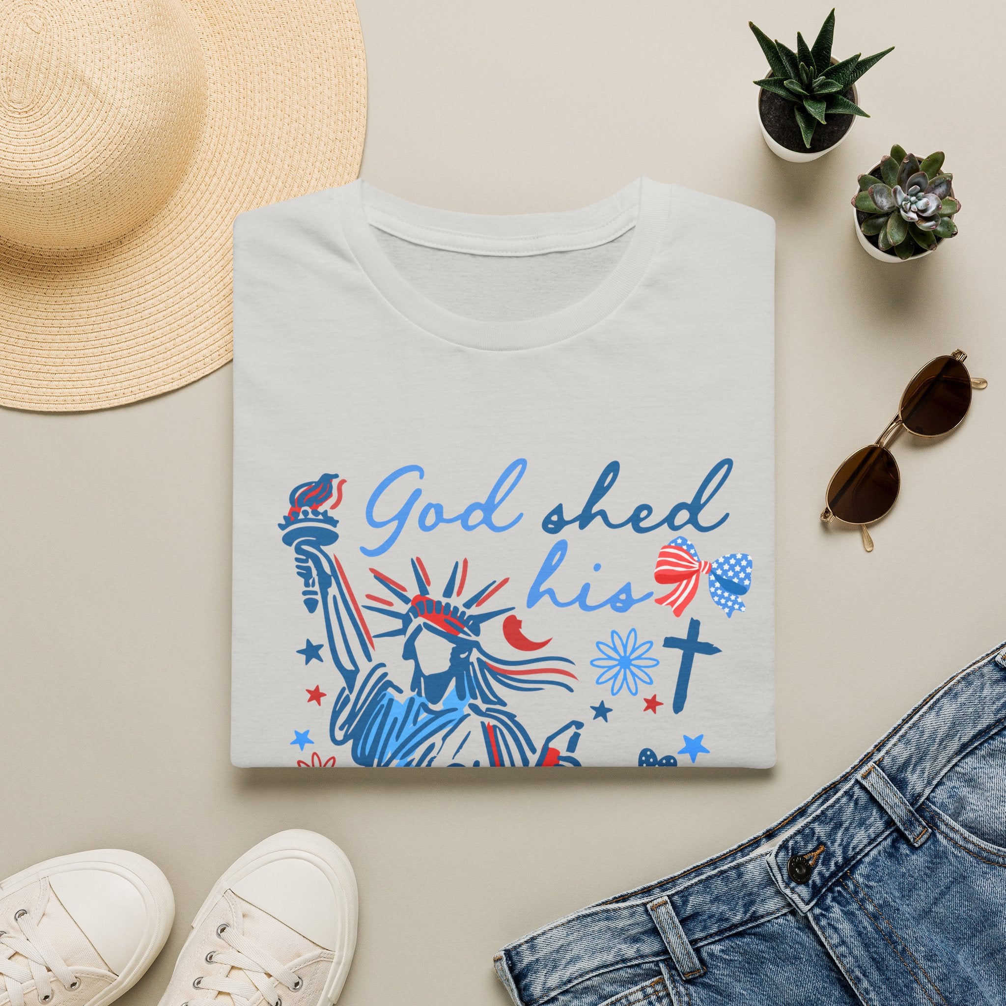 Patriotic Statue of Liberty Graphic Tee