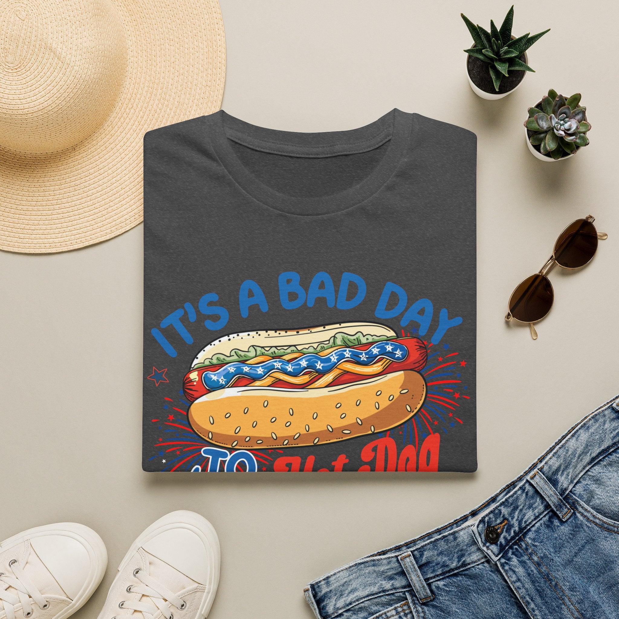 Hot Dog 4th of July Graphic Tee