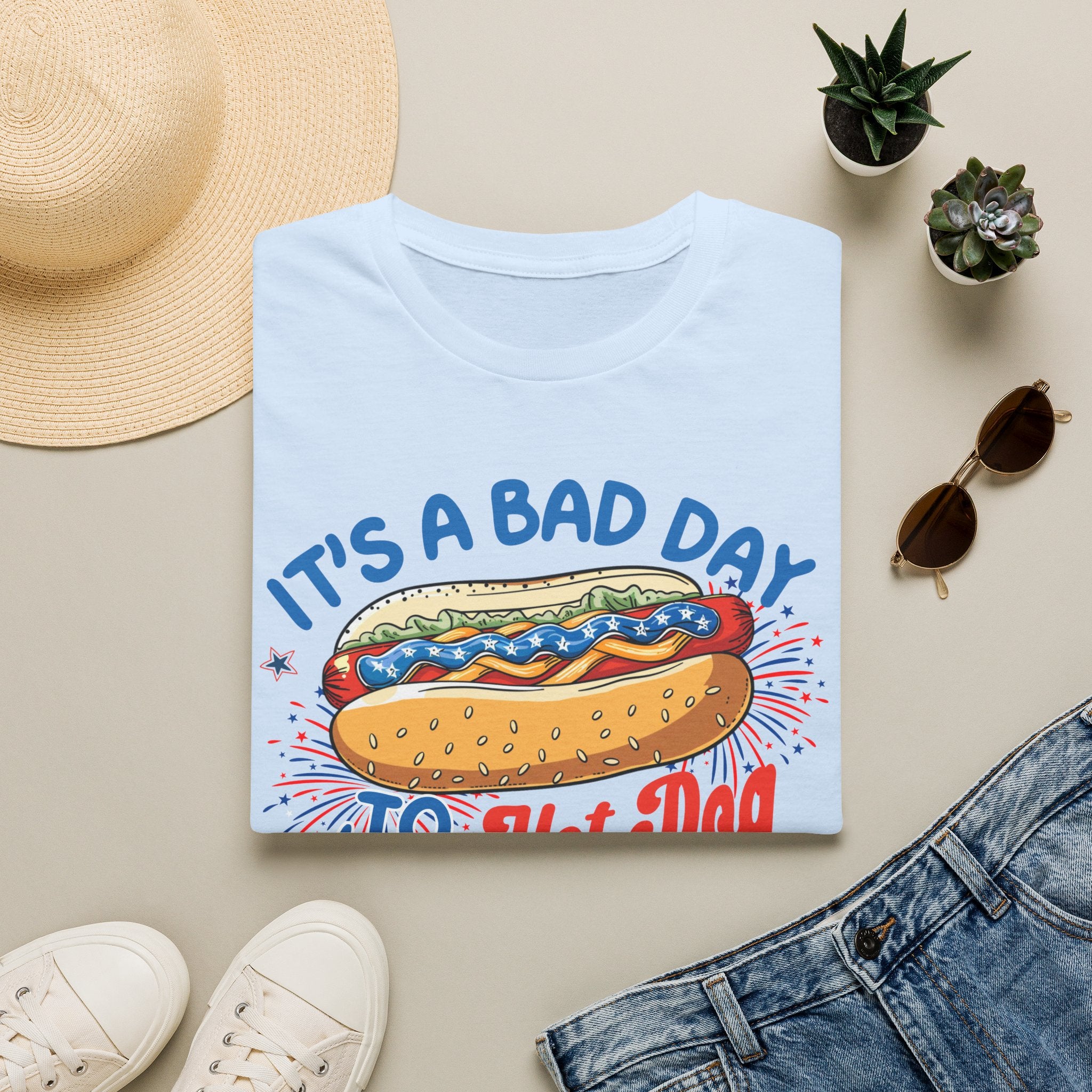 Hot Dog 4th of July Graphic Tee