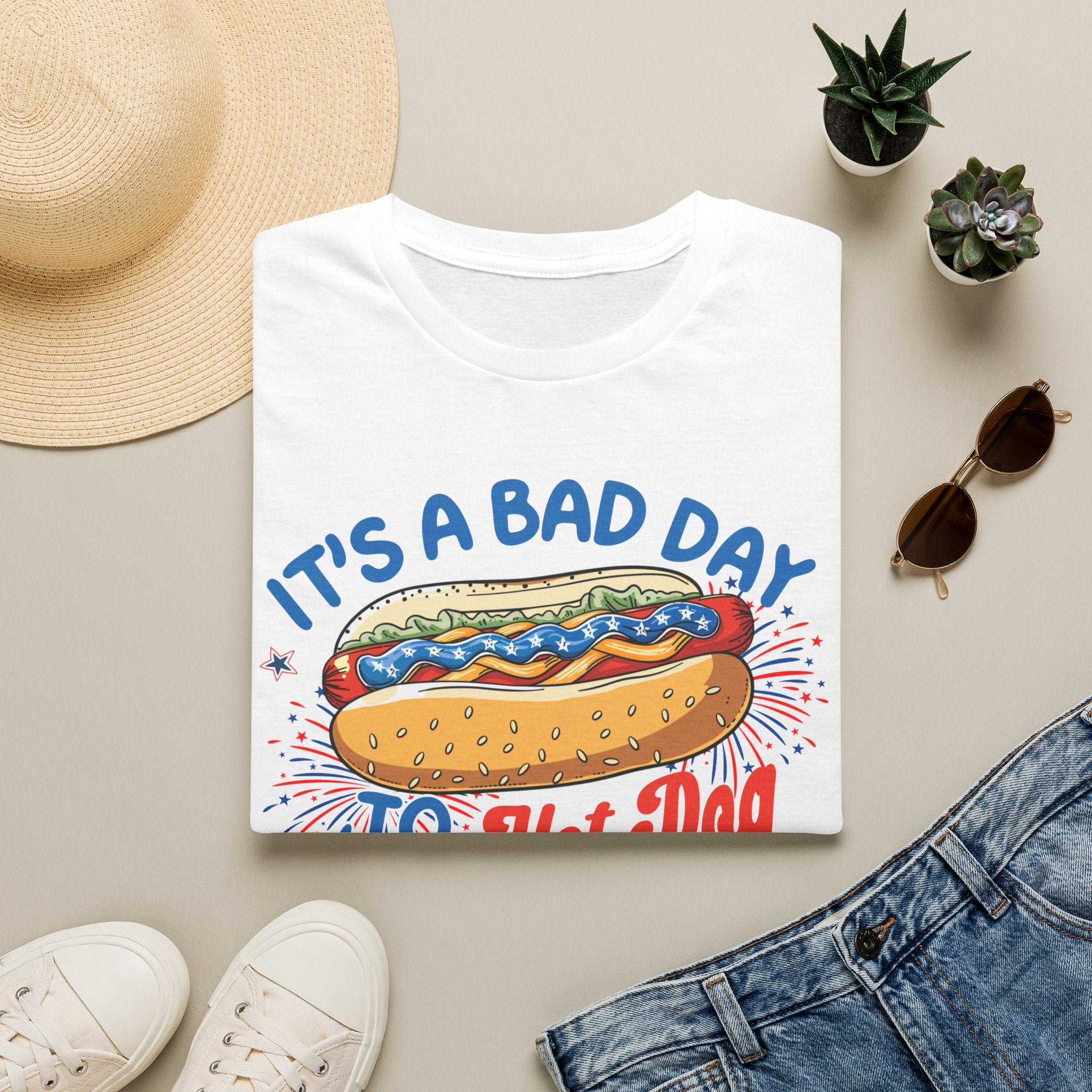 Hot Dog 4th of July Graphic Tee